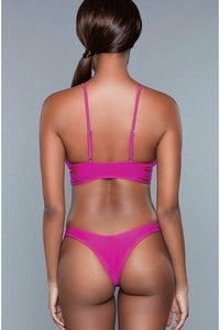 BeWicked Sporty 2 Piece Swimsuit in Fuchsia 