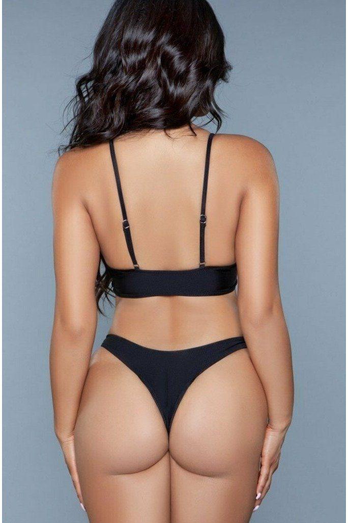 BeWicked Sporty 2 Piece Swimsuit in Black 