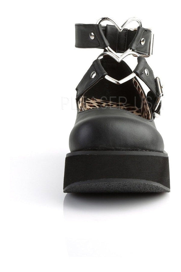 Demonia SPRITE-02  Mary Jane in Black Faux Leather