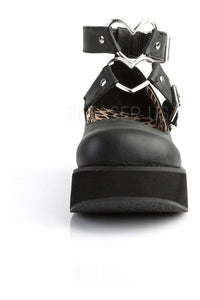 Demonia SPRITE-02  Mary Jane in Black Faux Leather