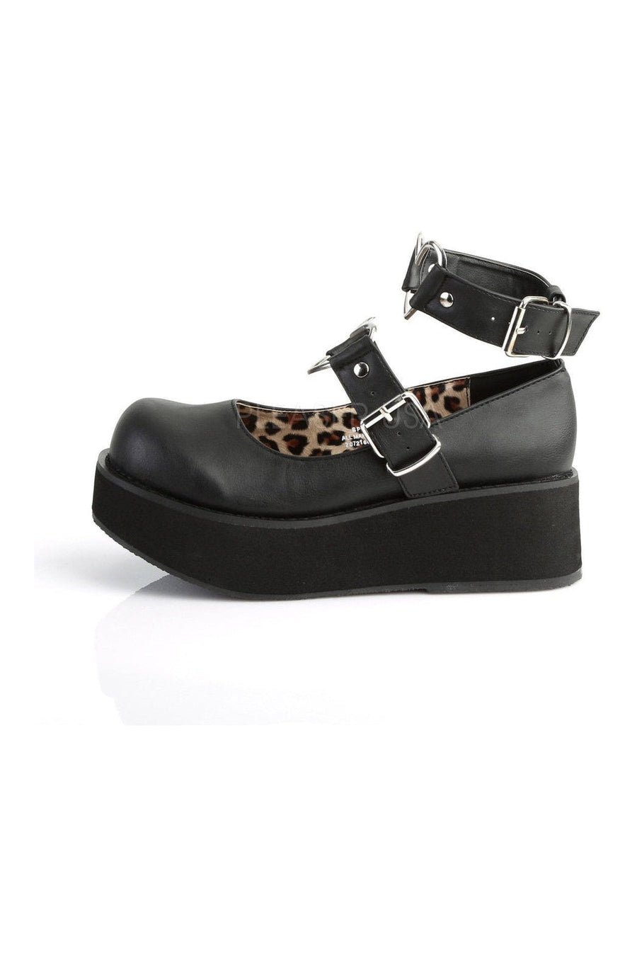 Demonia SPRITE-02  Mary Jane in Black Faux Leather