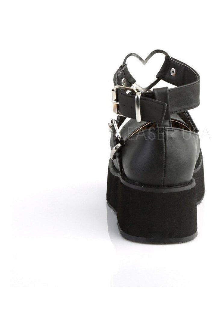 Demonia SPRITE-02  Mary Jane in Black Faux Leather