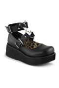 SPRITE-02 Demonia Mary Jane | Black Faux Leather