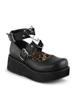 SPRITE-02 Demonia Mary Jane | Black Faux Leather