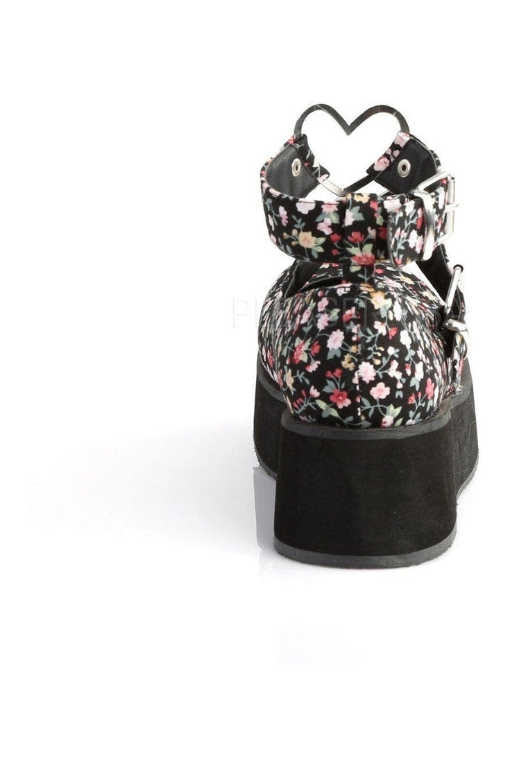 Demonia SPRITE-02  Mary Jane in Floral Fabric