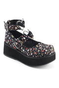 SPRITE-02 Demonia Mary Jane | Floral   Fabric
