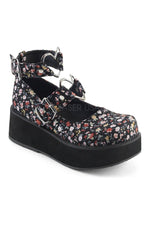 SPRITE-02 Demonia Mary Jane | Floral   Fabric