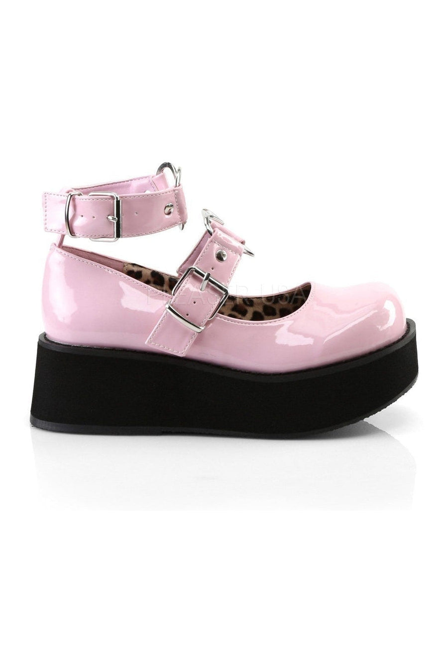Demonia SPRITE-02  Mary Jane in Pink Patent