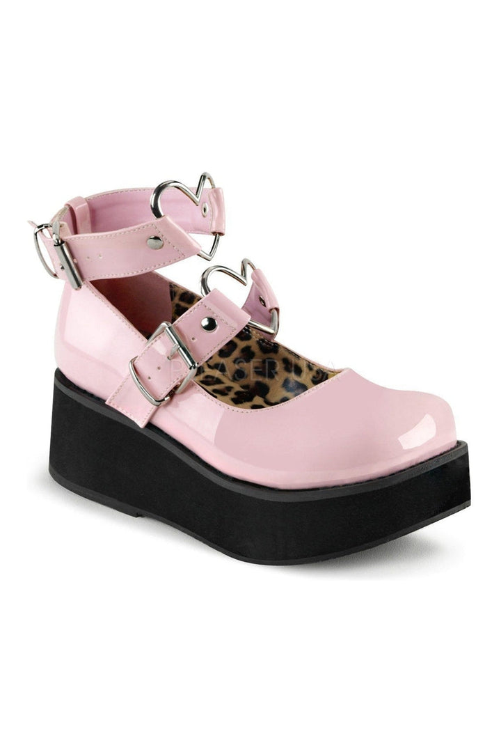 SPRITE-02 Demonia Mary Jane | Pink Patent-Demonia-Pink-Mary Janes-SEXYSHOES.COM