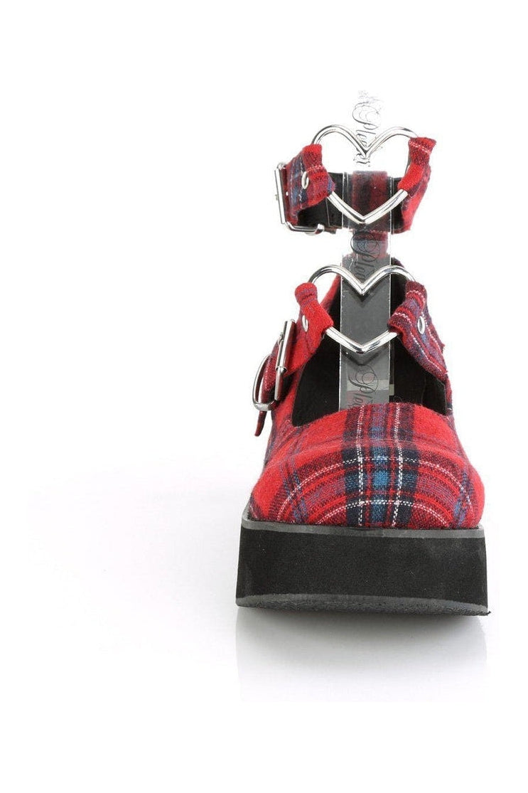 Demonia SPRITE-02 Mary Jane in Red Faux Leather