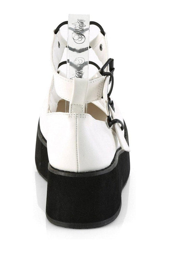 Demonia SPRITE-02 Mary Jane in White Faux Leather