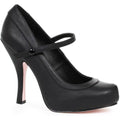 SS-423-BABYDOLL Costume Pump | Black Faux Leather