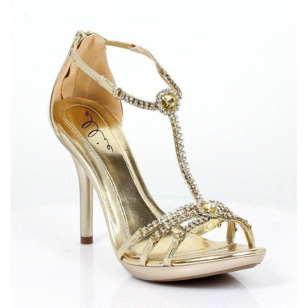 SS-431-DARLING Sandal | Gold Faux Leather-Sandals-Ellie Brand-Gold-8-Faux Leather-SEXYSHOES.COM