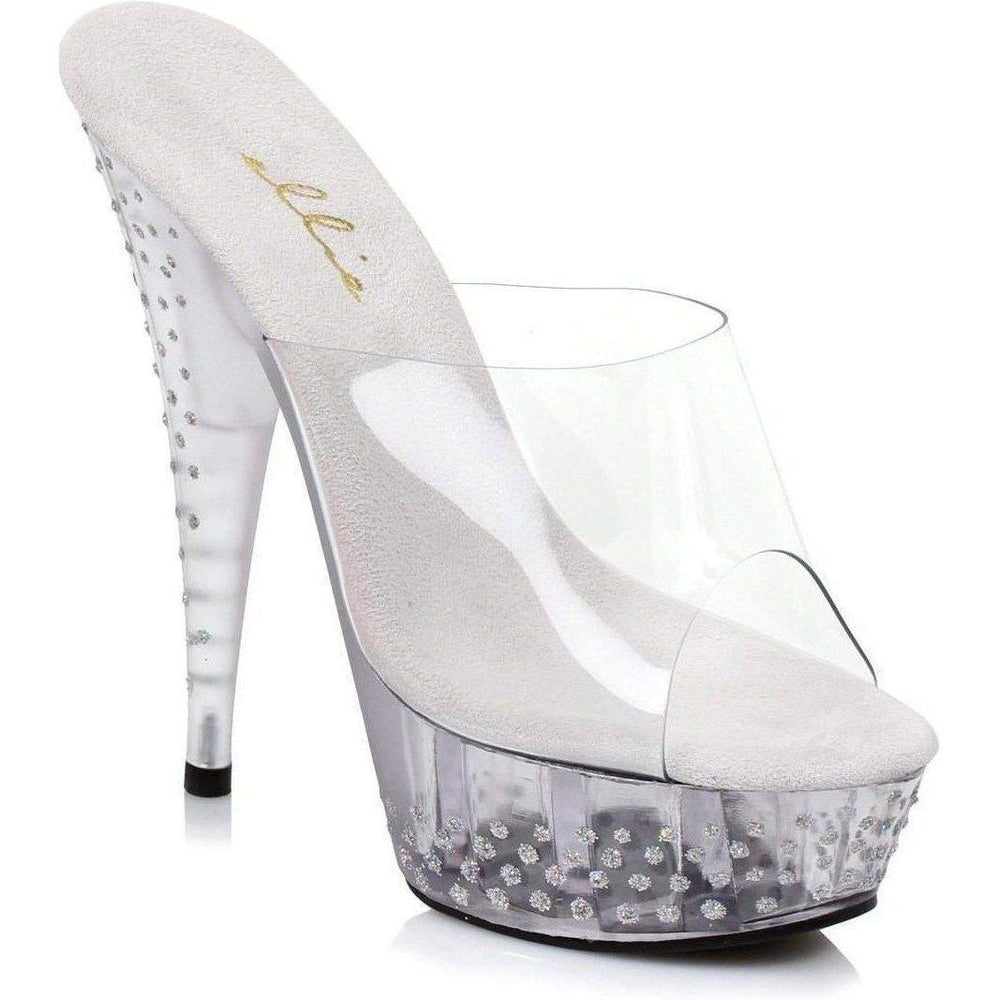 SS-609-ELSA Platform Slide | Clear Vinyl-Footwear-Ellie Brand-Clear-5-Vinyl-SEXYSHOES.COM