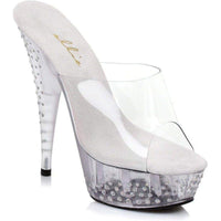 Ellie Brand SS 609 ELSA Platform Slide in Clear Vinyl from SexyShoes.com