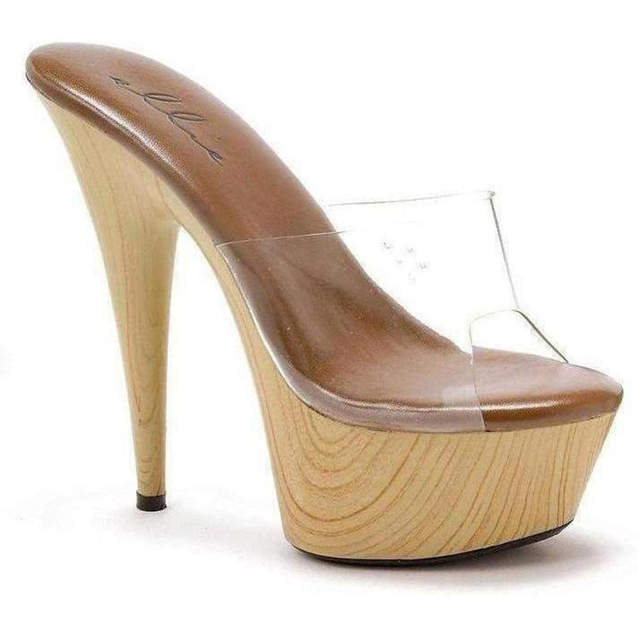 Ellie Brand SS 609 MYA Platform Slide in Clear Vinyl from SexyShoes.com