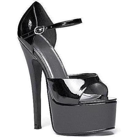 Ellie Brand SS 652 BAMBI Platform Sandal in Black Patent from SexyShoes.com