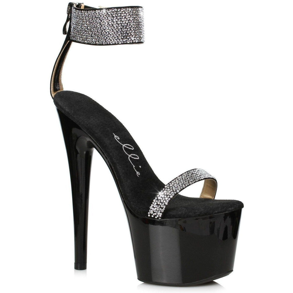 SS-709-ANIKA Stripper Sandal | Black Rhinestones-Footwear-Ellie Brand-Black-7-Rhinestones-SEXYSHOES.COM