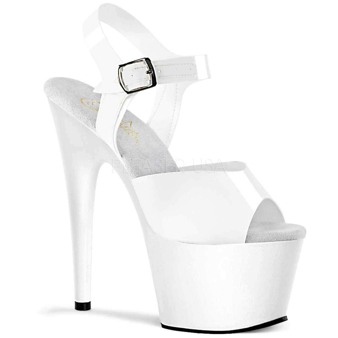 SS-ADORE-708N Platform Sandal | White Faux Leather-Footwear-Pleaser Brand-White-11-Faux Leather-SEXYSHOES.COM