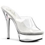SS-ALLURE-601 Platform Sandal  | Clear Vinyl