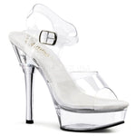 SS-ALLURE-608 Platform Sandal  | Clear Vinyl