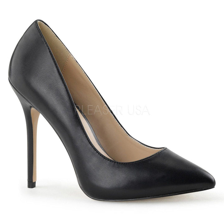 SS-AMUSE-20 Pump | Black Faux Leather-Footwear-Pleaser Brand-Black-13-Faux Leather-SEXYSHOES.COM