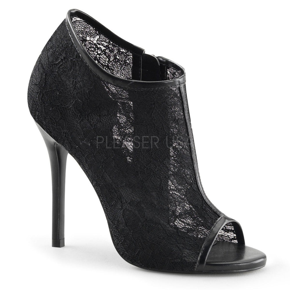 SS-AMUSE-56 Bootie | Black Fabric-Final Sale-SEXYSHOES.COM