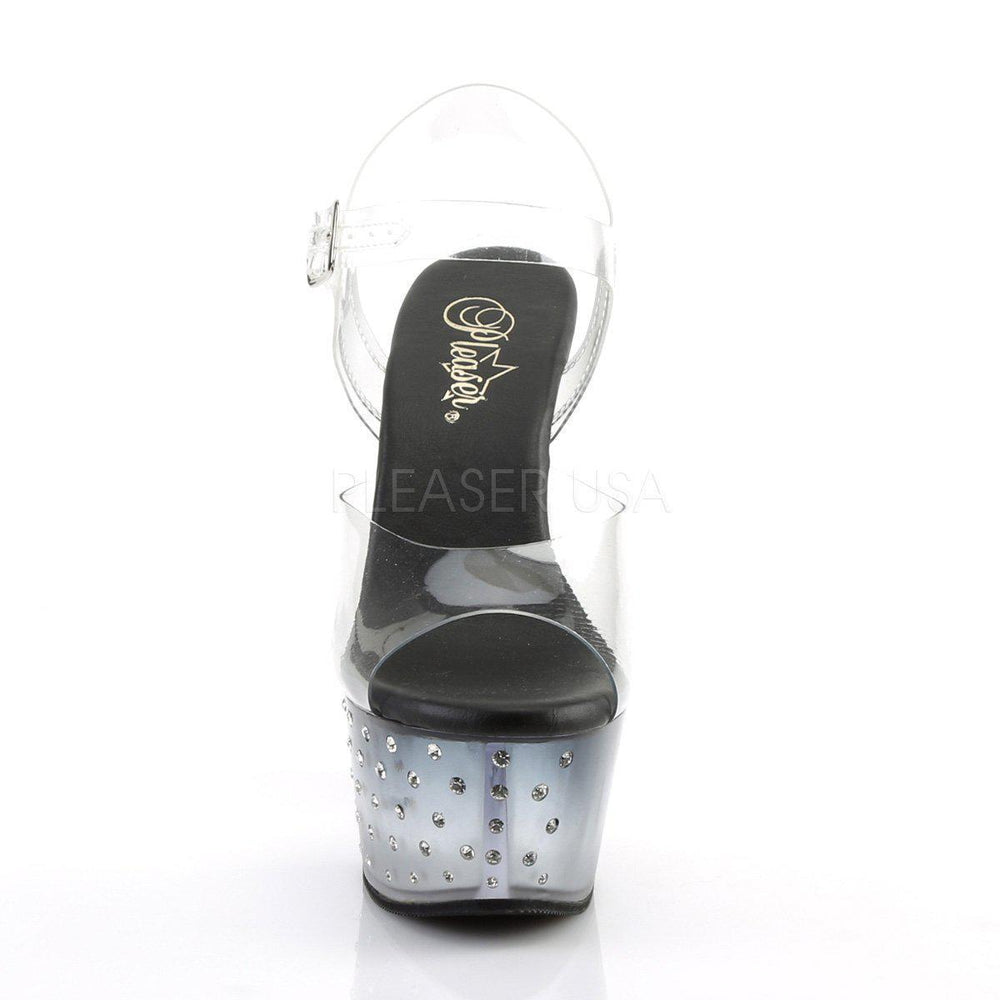 SS-ASPIRE-608STD Platform Sandals | Black Vinyl-Footwear-Pleaser Brand-Black-9-Vinyl-SEXYSHOES.COM