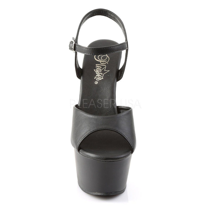 SS-ASPIRE-609 Platform Sandal  | Black Faux Leather