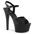 SS-ASPIRE-609 Platform Sandal  | Black Faux Leather