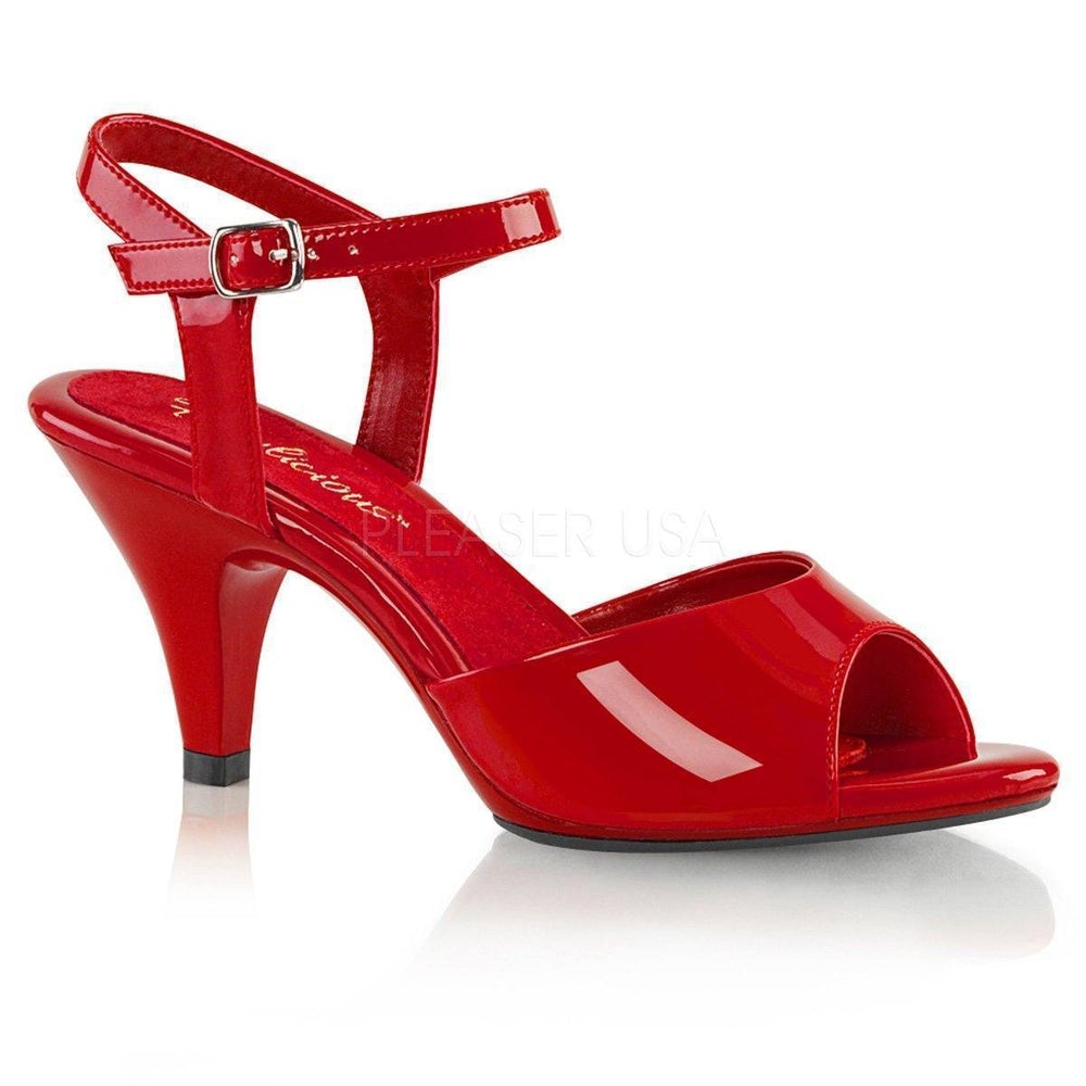 SS-BELLE-309 Sandal | Red Patent-Footwear-Pleaser Brand-Red-8-Patent-SEXYSHOES.COM