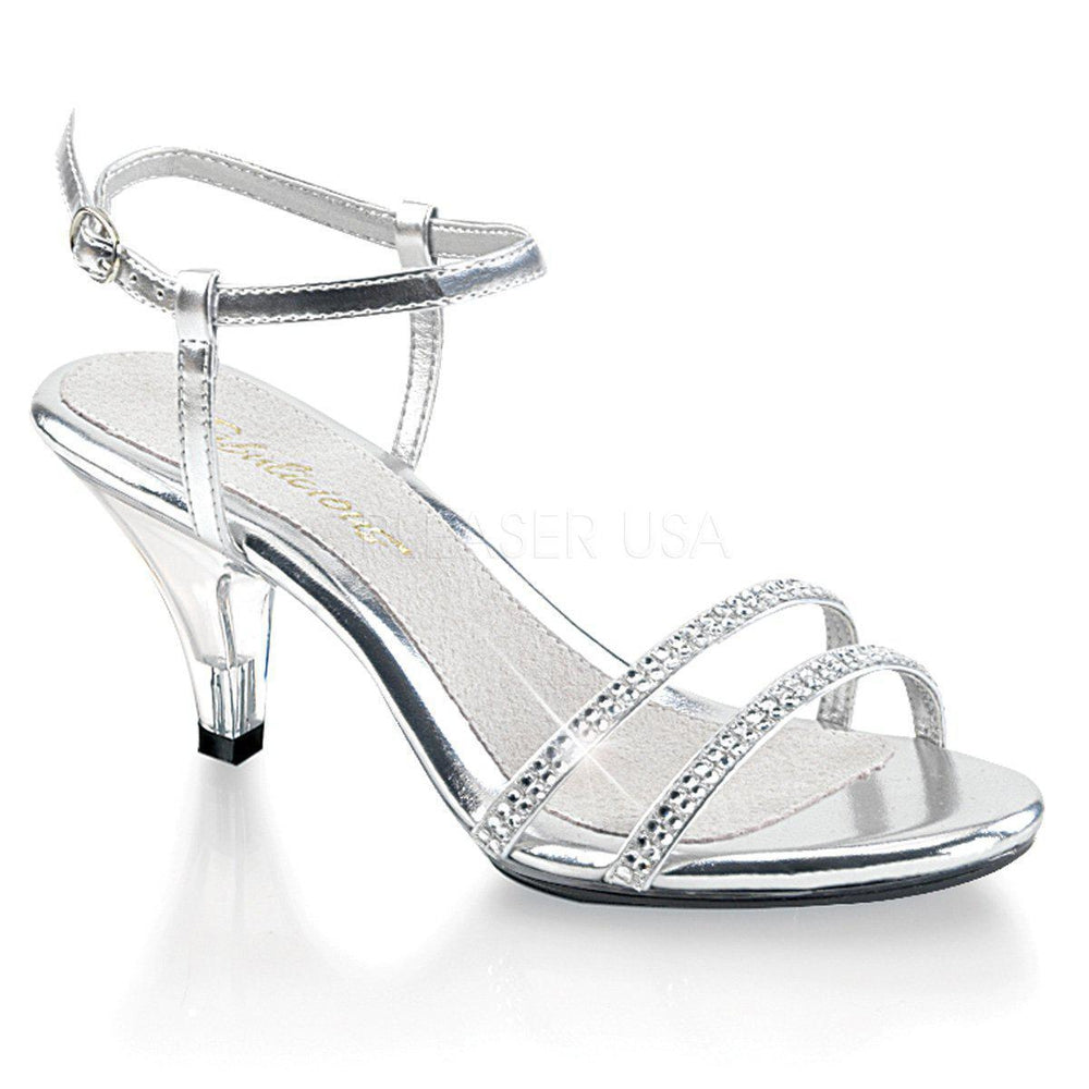 Pleaser Brand SS BELLE 316 in Clear Faux Leather from SexyShoes.com