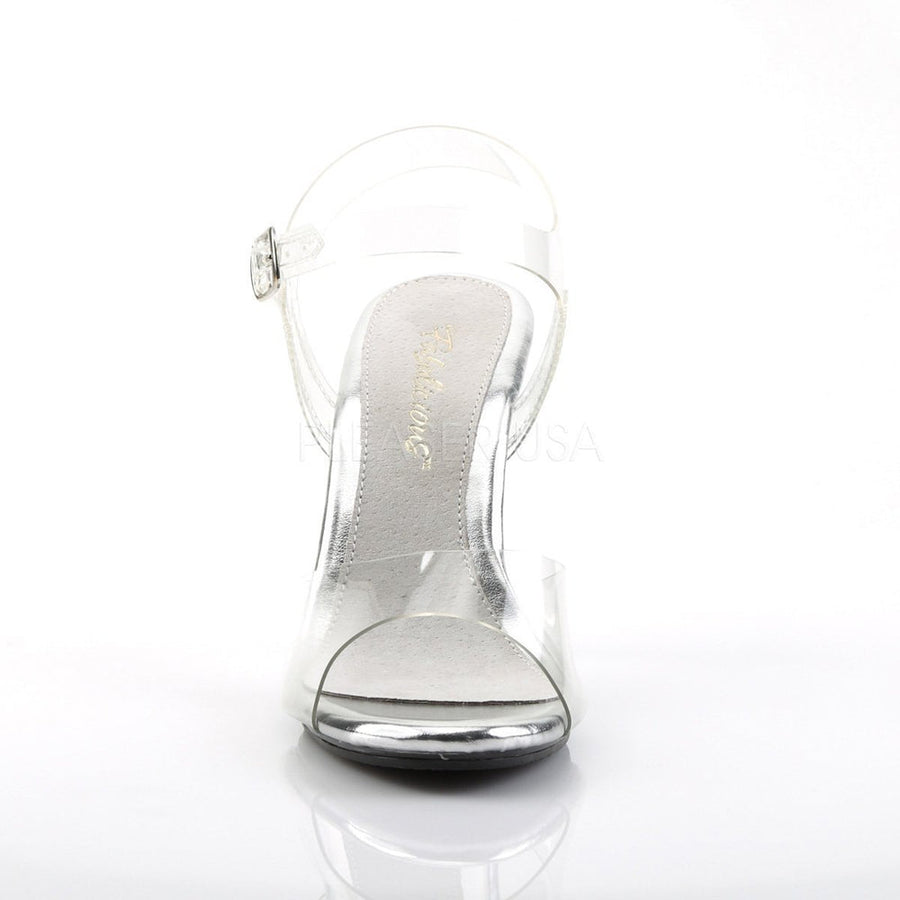 Pleaser Brand SS CARE408 Sandal in Clear Vinyl