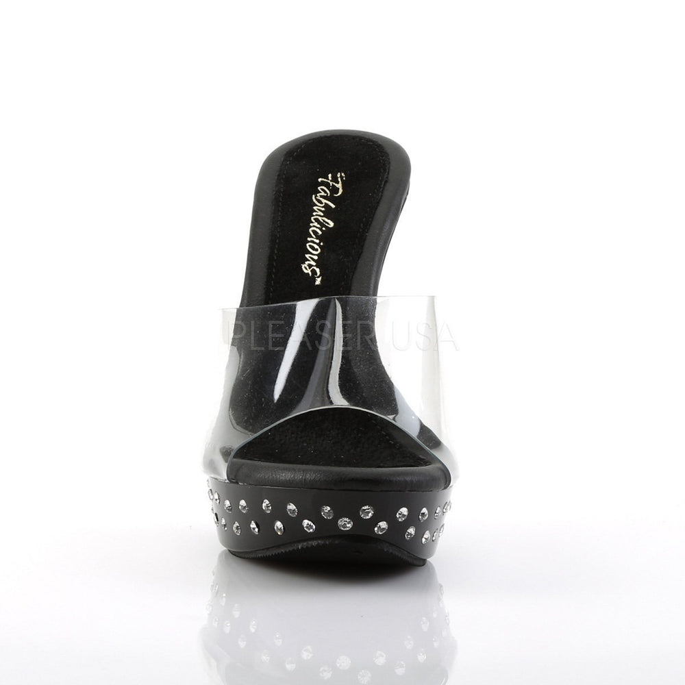 SS-COCKTAIL-501SDT Platform Slide | Black Vinyl-Footwear-Pleaser Brand-Black-9-Vinyl-SEXYSHOES.COM