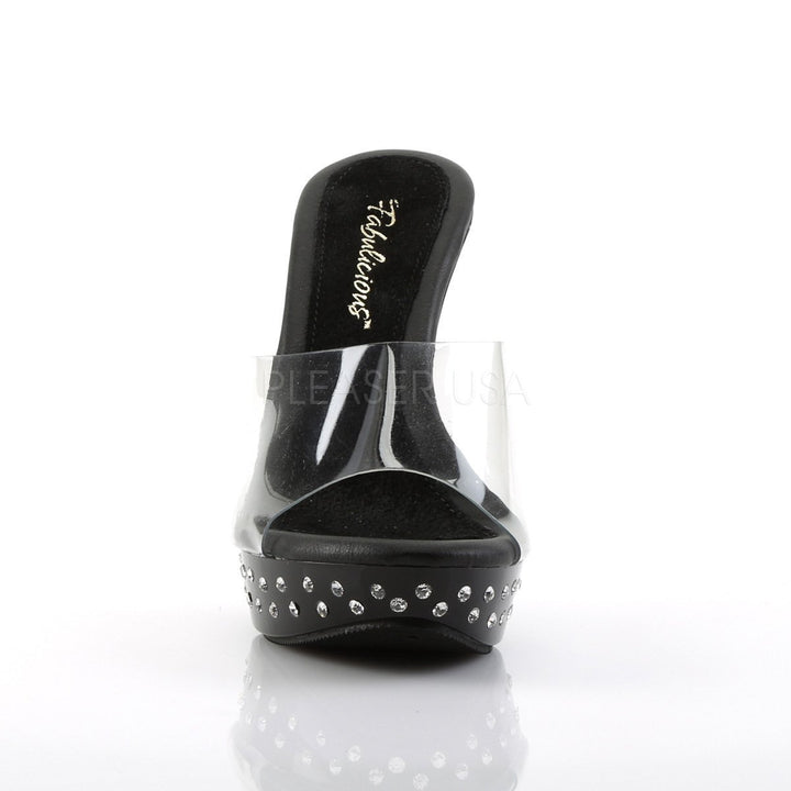 SS-COCKTAIL-501SDT Platform Slide | Black Vinyl-Footwear-Pleaser Brand-Black-9-Vinyl-SEXYSHOES.COM