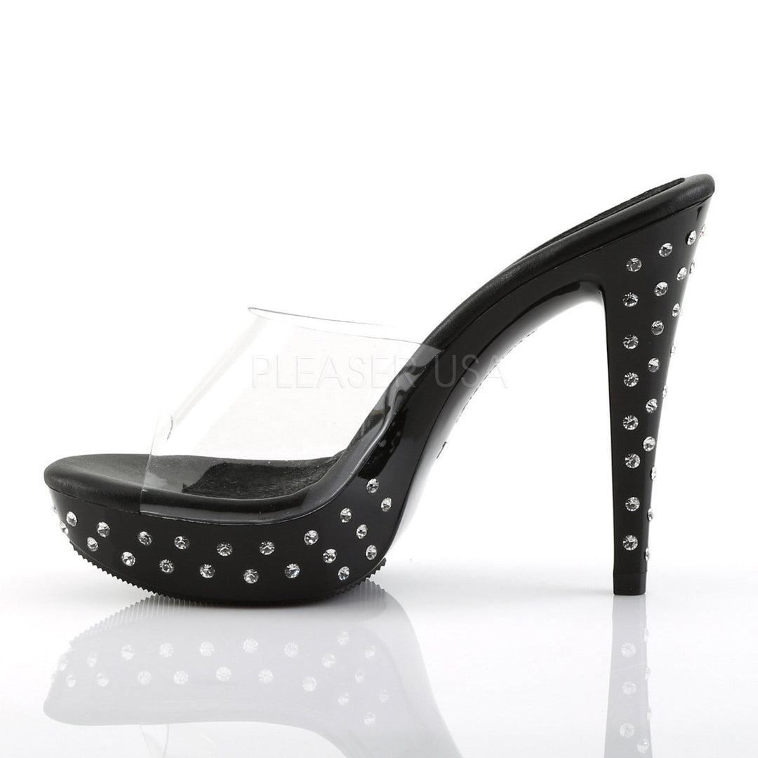 SS-COCKTAIL-501SDT Platform Slide | Black Vinyl-Footwear-Pleaser Brand-Black-9-Vinyl-SEXYSHOES.COM