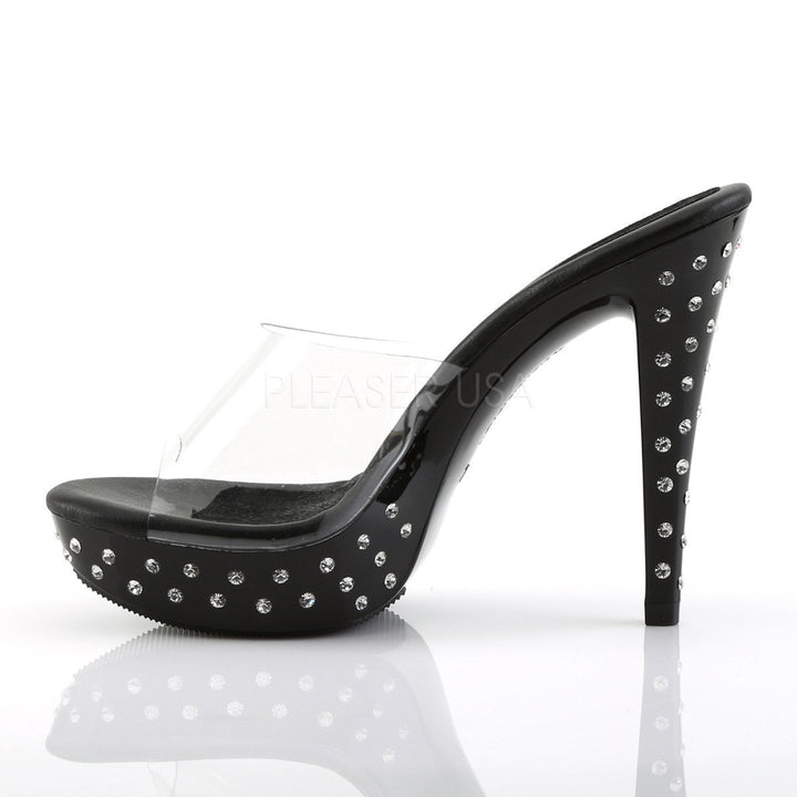 SS-COCKTAIL-501SDT Platform Slide | Black Vinyl-Footwear-Pleaser Brand-Black-9-Vinyl-SEXYSHOES.COM