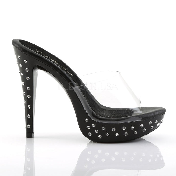 SS-COCKTAIL-501SDT Platform Slide | Black Vinyl-Footwear-Pleaser Brand-Black-9-Vinyl-SEXYSHOES.COM
