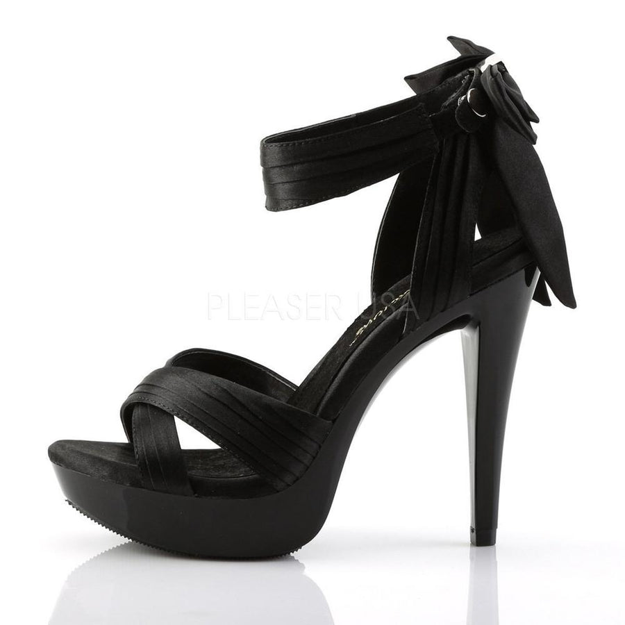 Pleaser Brand SS COCKTAIL 568 Sandal in Black Fabric