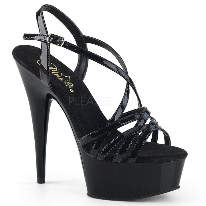 SS-DELIGHT-613 Platform Sandal | Black Patent-Final Sale-SEXYSHOES.COM