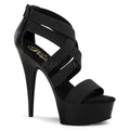 SS-DELIGHT-669 Platform Sandal  | Black elastic