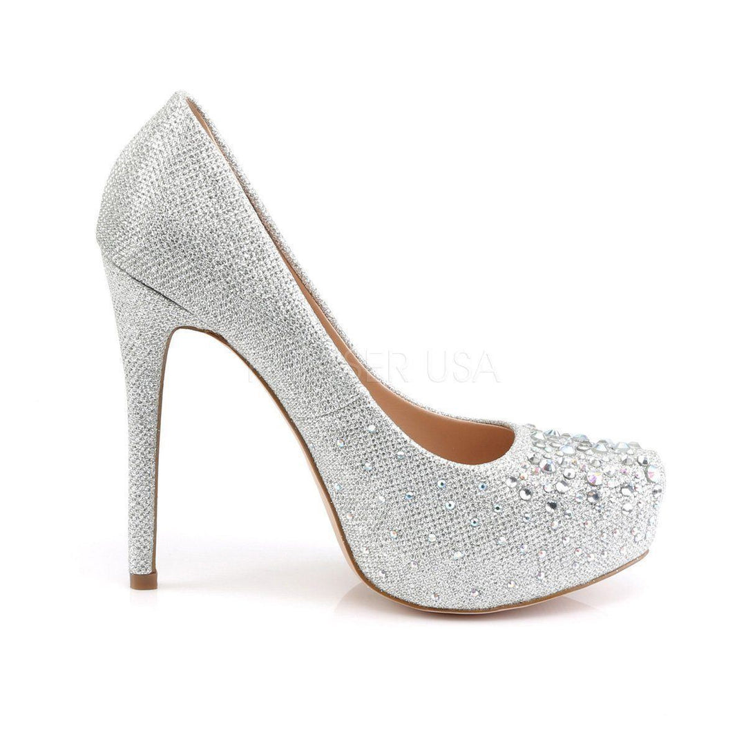SS-DESTINY-06R Pump | Silver Fabric-Footwear-Pleaser Brand-Silver-9-Fabric-SEXYSHOES.COM