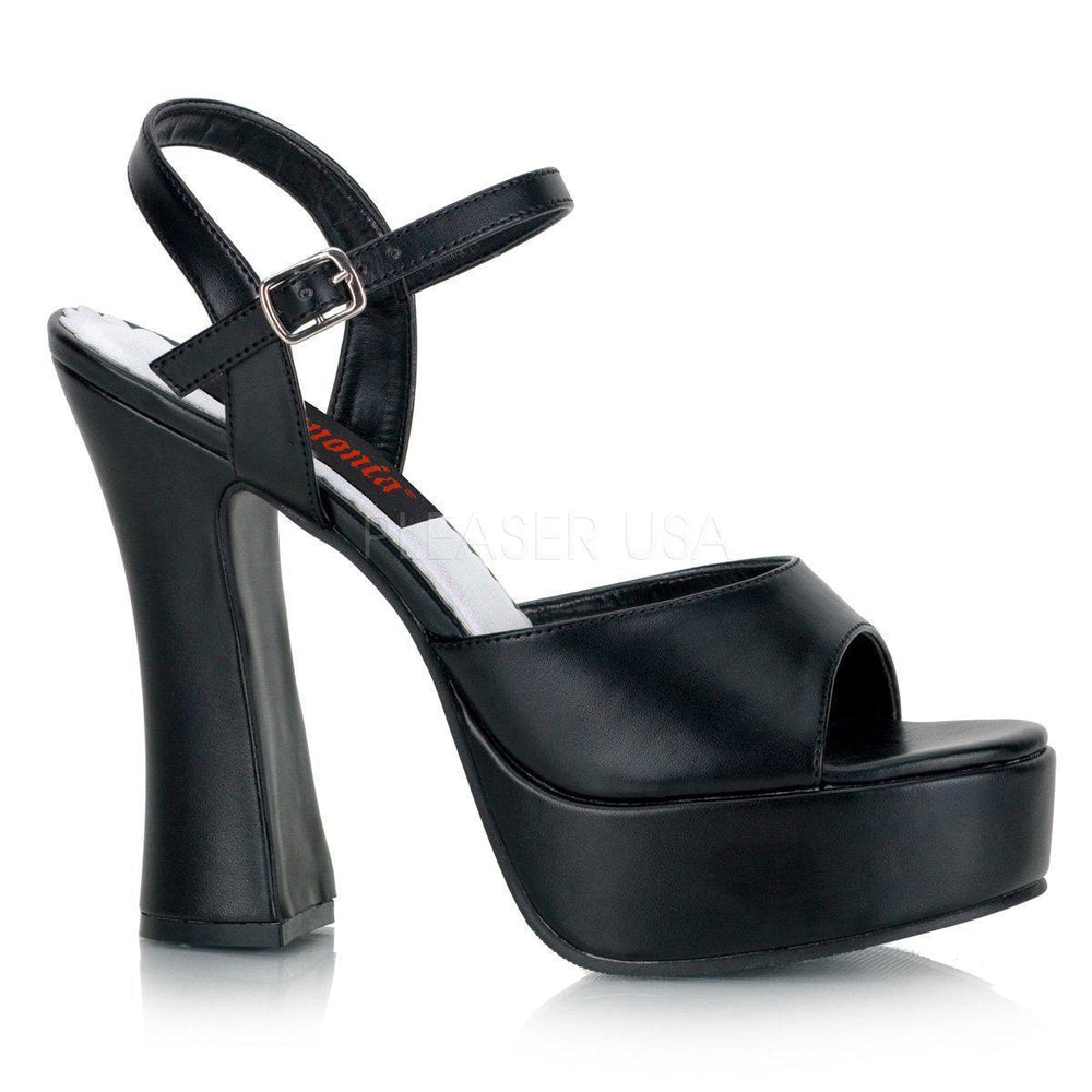 SS-DOLLY-09 | Black Faux Leather-Final Sale-Black-Sandals-SEXYSHOES.COM