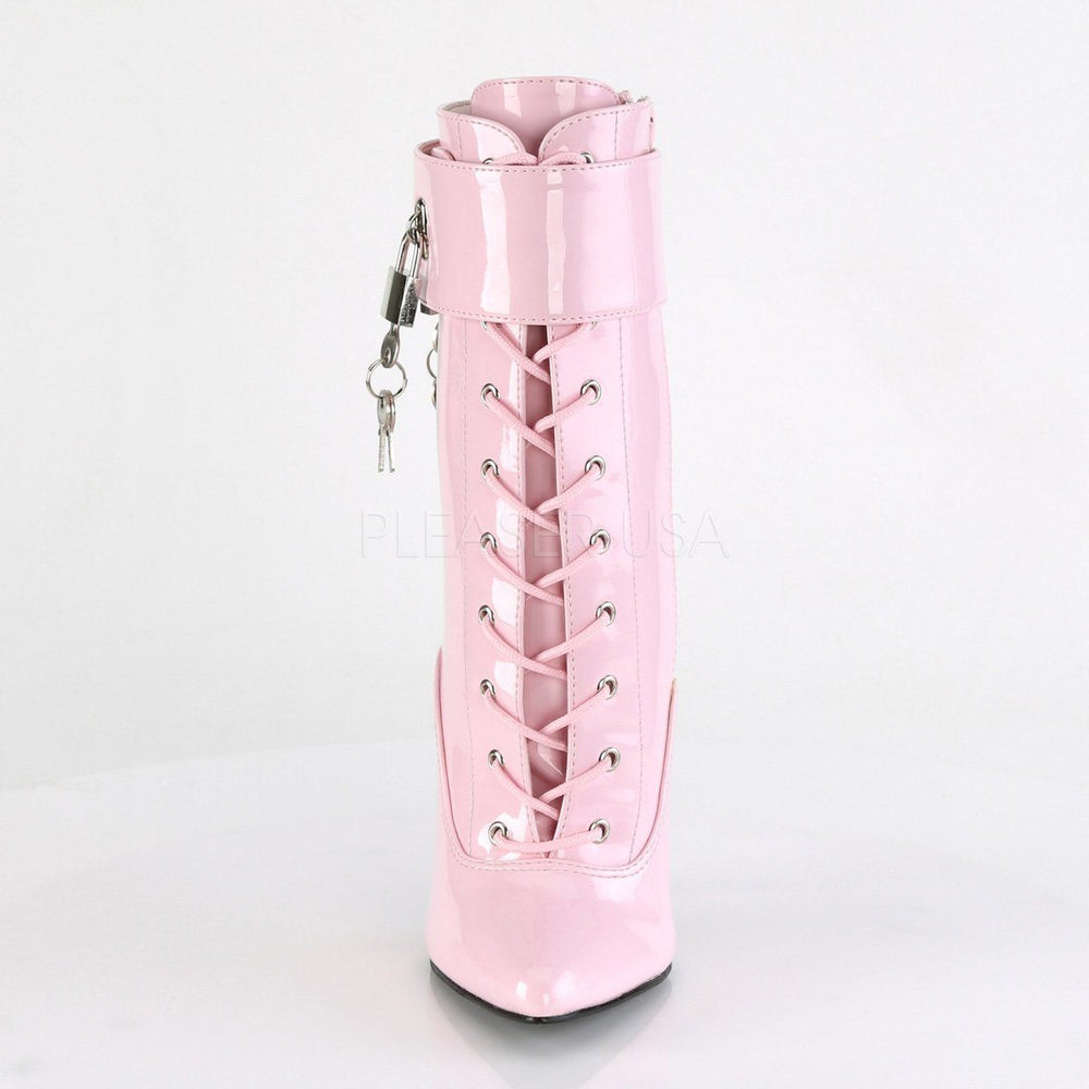 Pleaser Brand SS DOMINA 1023 Ankle Boot in Pink Patent