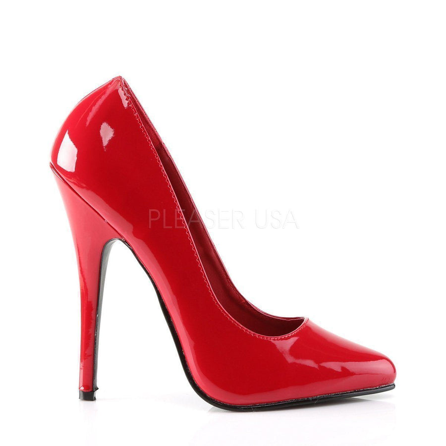 SS-DOMINA-420 Pump | Red Patent-Footwear-Pleaser Brand-Red-7-Patent-SEXYSHOES.COM