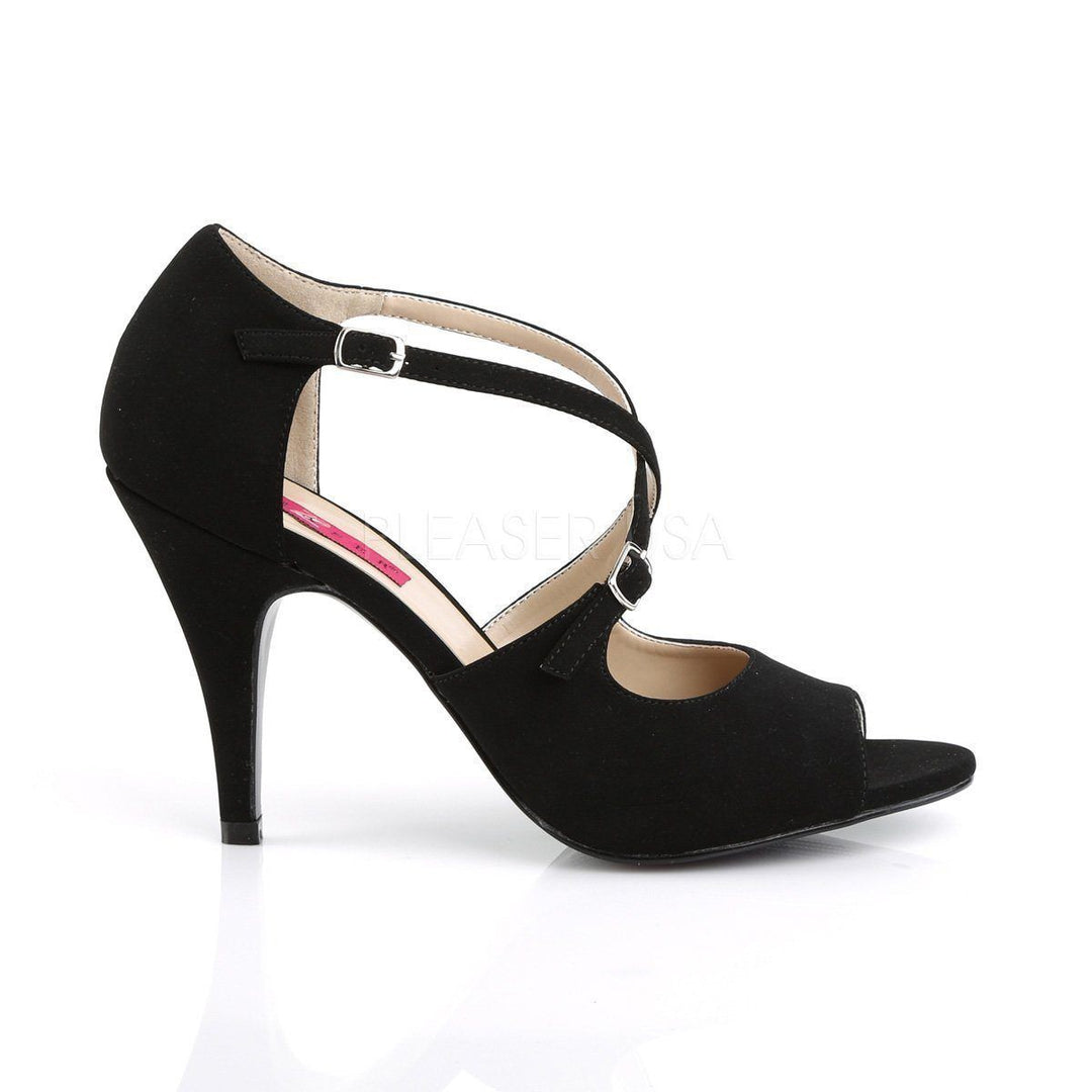 SS-DREAM-412 Sandal | Black Faux Leather-Footwear-Pleaser Brand-SEXYSHOES.COM