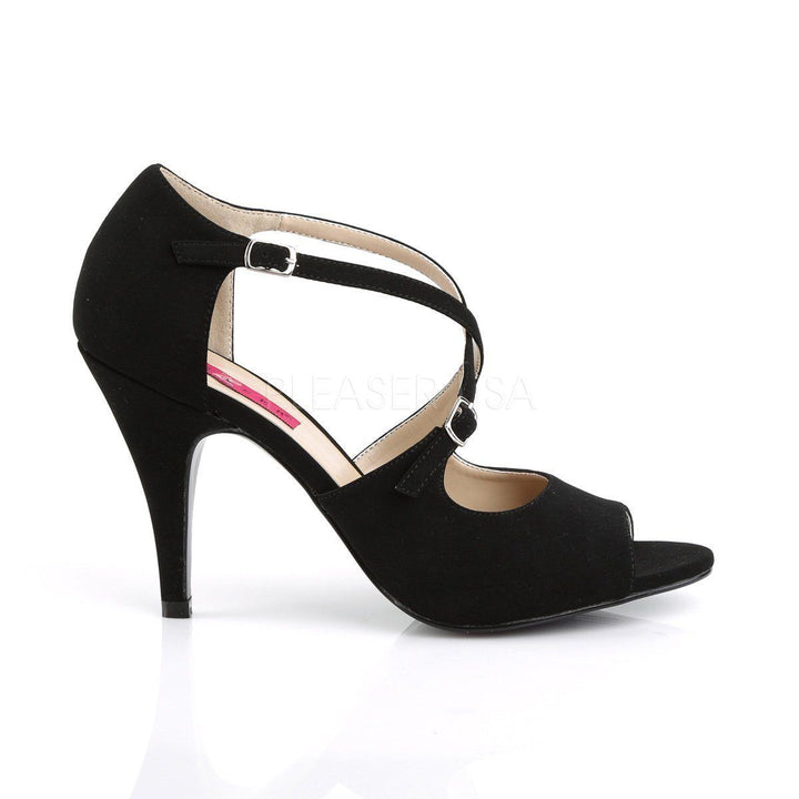SS-DREAM-412 Sandal | Black Faux Leather-Footwear-Pleaser Brand-SEXYSHOES.COM