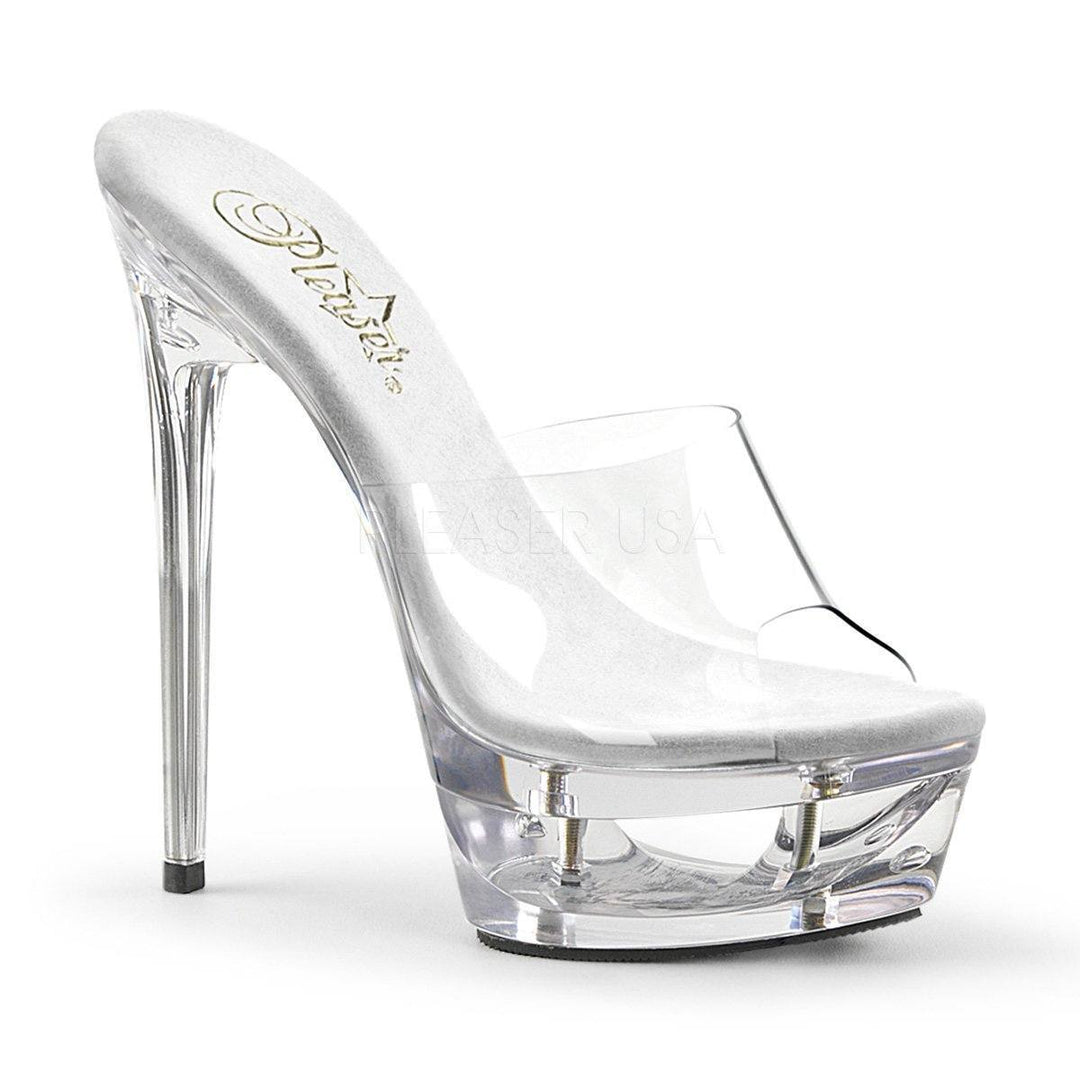 SS-ECLIPSE-601 Platform Slide | Clear Vinyl-Footwear-Pleaser Brand-Clear-8-Vinyl-SEXYSHOES.COM