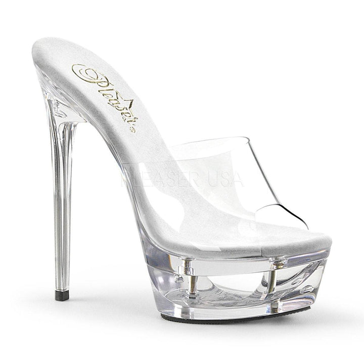 SS-ECLIPSE-601 Platform Slide | Clear Vinyl-Footwear-Pleaser Brand-Clear-8-Vinyl-SEXYSHOES.COM