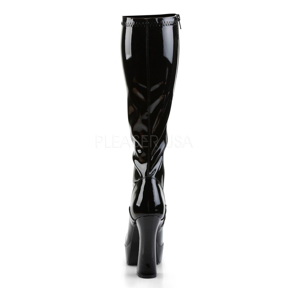 SS-ELECTRA-2000Z Platform Boot | Black Patent-Footwear-Pleaser Brand-Black-12-Patent-SEXYSHOES.COM